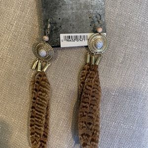 Leopard Feather earrings